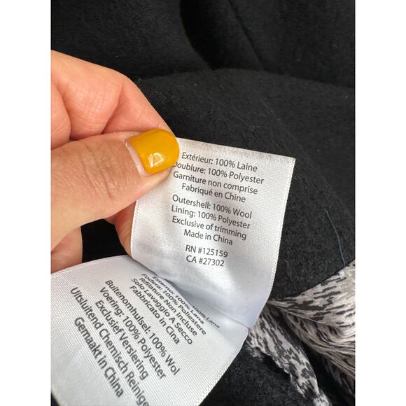 SOIA & KYO Jemma Car Wool Coat in Black, Size Small - Picture 7 of 8